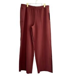 Athleta Endeavor Relaxed Pant Women XL Cherrywood Red Wide Leg High Rise Travel